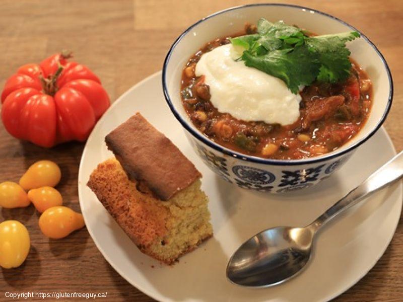 Chili and Cornbread (Vegetarian)